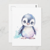 Baby Penguin Briefkaart (Voorkant / Achterkant)