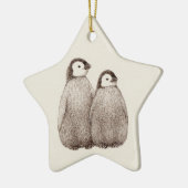 Baby Penguin Brothers Star Ornament (Links)