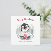 Baby Penguin Carte de Noël mignonne (Debout devant)