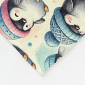 Baby Penguin Cute Fleece Deken (Hoek)