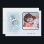 Baby Penguin Holiday Photo Faire-part de naissance<br><div class="desc">Introduisez votre nouveau bébé dans votre carte de vacances avec ce design adorable. Le bébé manchot tient une décoration de Noël et porte un chapeau de Père Noël. (FP) La carte est facile à customiser avec votre libellé, police, couleur de police, options de forme de papier et choix de six...</div>