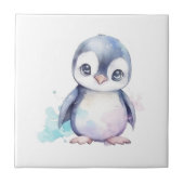 Baby Penguin-keramische Tegel Tegeltje (Voorkant)