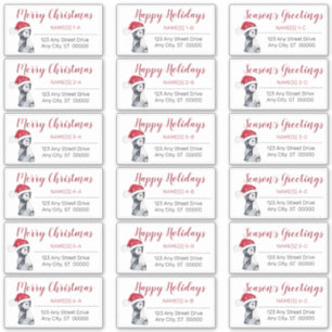 Baby Penguin   KerstkerstAdresetiketten met kerstm Sticker