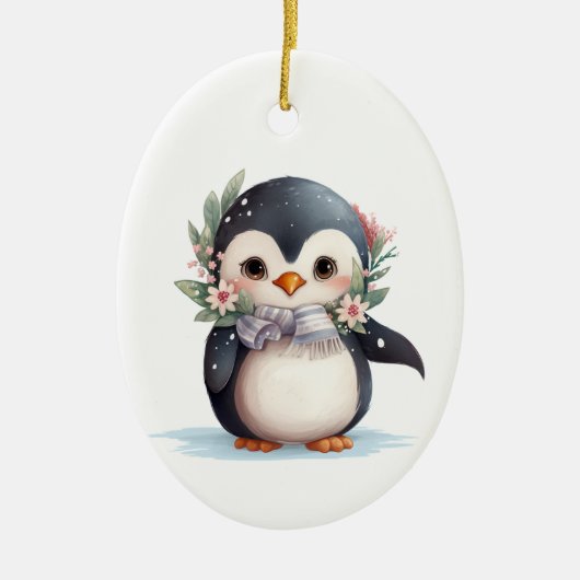 Baby Penguin Ornament – Schattigee wintervakantie (Voorkant)