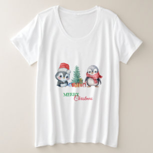 Baby Penguin Père Noël Red Green Joyeux Noël Party