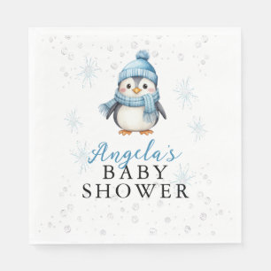 Baby Penguin Winter Baby shower Servet