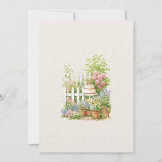 Baby Peter Rabbit Garden Baby shower Kaart (Achterkant)