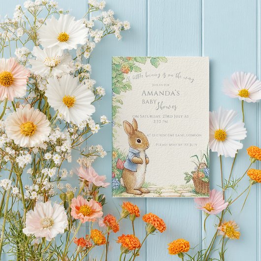 Baby Peter Rabbit Garden Baby shower Kaart