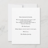 Baby Photo Announcement card (Achterkant)