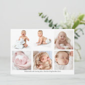 Baby Photo Collage Welkom Kaart (Staand voorkant)