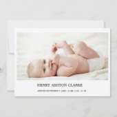 Baby Photo Collage Welkom Kaart (Achterkant)