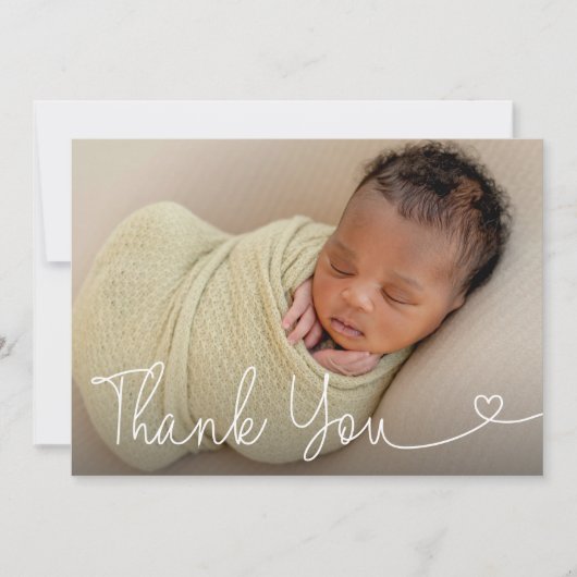 Baby Photo Faire-part de naissance Coeur moderne S (Devant)