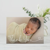 Baby Photo Faire-part de naissance Coeur moderne S (Debout devant)