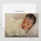 Baby Photo Faire-part de naissance Coeur moderne S (Devant / Derrière)