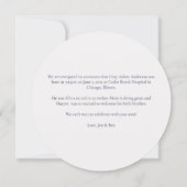 Baby Photo Moderne Élégant Faire-part de naissance (Dos)