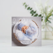 Baby Photo Moderne Élégant Faire-part de naissance (Debout devant)