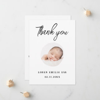 Baby Photo Thank You Script Heart Birth Aankondiging