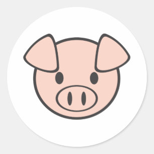 Baby Pig Ronde Sticker