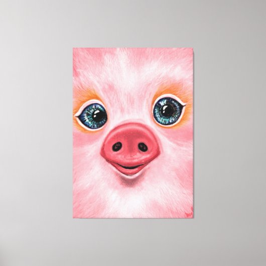 Baby PigCanvas Print - Smile (Voorkant)
