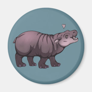 Baby Pigmy Hippo Magneet