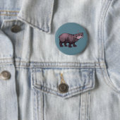 Baby Pigmy Hippo Ronde Button 5,7 Cm (In situ)
