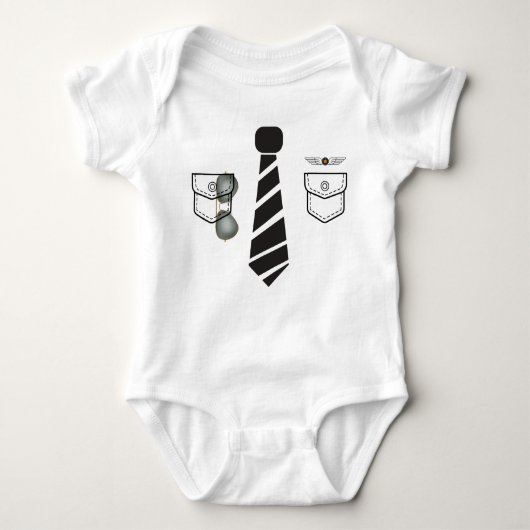 Baby Pilot Uniform Bodysuit Unisex (Voorkant)