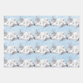 Baby pinguïns en poolse Beren op ijsstromen Inpakpapier Vel (Voorkant)