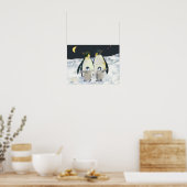 Baby Pinguïns Genieten van Wintervakantie in Antar Poster (Keuken)