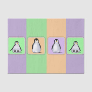 Baby pinguïns tissuepapier