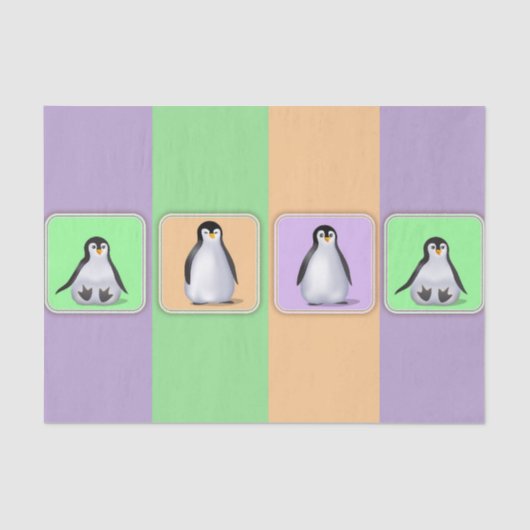 Baby pinguïns tissuepapier (Voorkant)