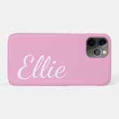 Baby Pink Bliss | Custom Name Cursive Script Case-Mate iPhone Case (Achterkant (horizontaal))