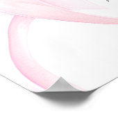 Baby Pink Bow Girl Baptism Welcome Poster (Coin)