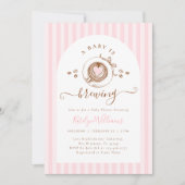 Baby Pink Coffee Baby Shower Invitation (Devant)