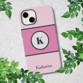 Baby Pink Color Block Aangepaste naam Case-Mate iPhone 14 Hoesje