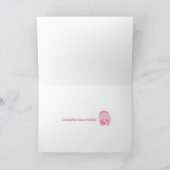 Baby Pink Elephant Kaart (Binnen)