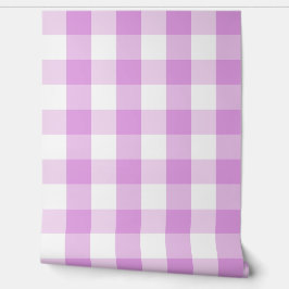 Baby Pink Gingham Behang