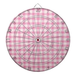 Baby Pink Gingham Pattern Dartbord