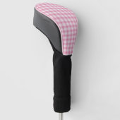 Baby Pink Gingham Pattern Golfheadcover (Schuin)