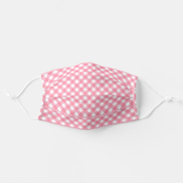 Baby Pink Gingham Stoffen Mondmasker