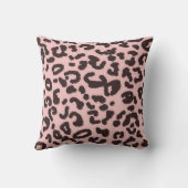 Baby Pink Leopard Animal Print; Krijtbord Kussen (Achterkant)