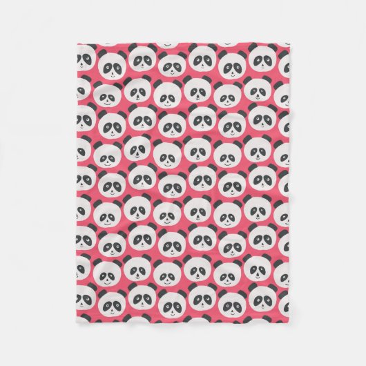 Baby Pink Panda Beer Fleece Deken (Voorkant)