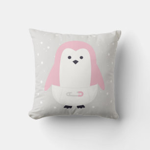 Baby Pink Penguin-Sierkussen Kussen