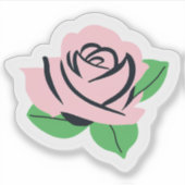 Baby Pink Rose Sticker (Voorkant)
