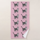 Baby Pink Tabby Chat Chats Filles Art Serviette de (Serviette de bain)