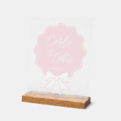 Baby Pink & White Bow Pois Cartes et cadeaux (Angle)
