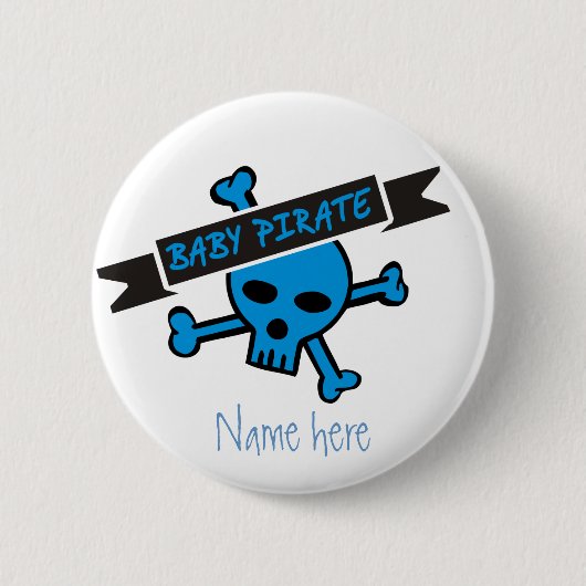 Baby Pirate Boy Ronde Button 5,7 Cm (Voorkant)