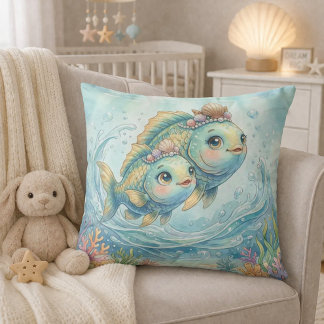 Baby Pisces Zodiac Nursery Kids Kussen