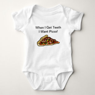 Baby Pizza Shirt - als ik Teth krijg wil ik Pizza