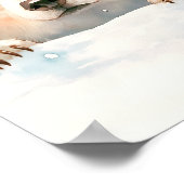 Baby Polar Bear In the Snow Nursery Room Decor Poster (Hoek)