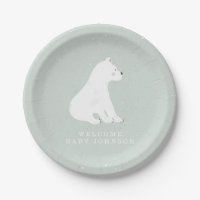 Baby Polar Beer Cub Blue Winter Baby shower